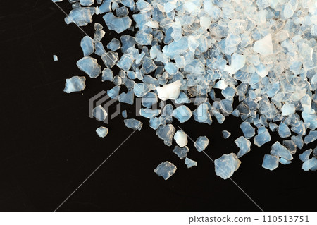 Pure silica gel crystals on black background 110513751