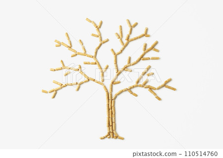 Wood pellets biofuel isolated on white background Wood pellets biofuel isolated on white background 110514760