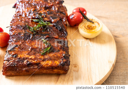 grilled barbecue ribs pork 110515540