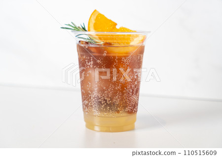 espresso with yuzu syrup in glass 110515609