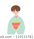 smiling kimono girl 110515781
