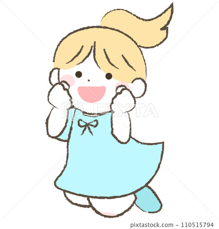 一個快樂的女孩跳3的插圖 110515794