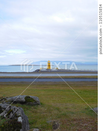 Iceland Summer Reykjavik Hofdi Lighthouse and Engey Island 110515854