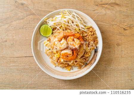 stir-fried noodles with shrimp and sprouts or Pad Thai 110516235
