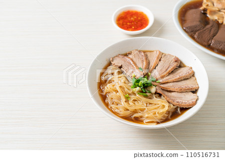duck noodles with stewed duck soup 110516731