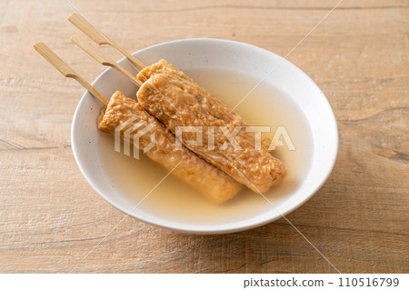 Odeng - Korean fish cake skewer in soup Odeng - Korean fish cake skewer in soup 110516799