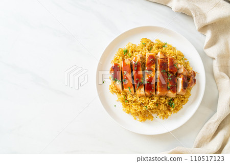 grilled sweet and chilli chicken with curry rice 110517123