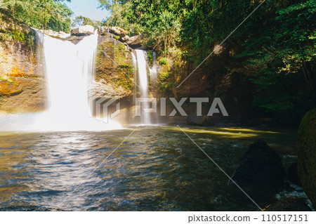 Haew Suwat Waterfall at Khao Yai National Park in Thailand Haew Suwat Waterfall at Khao Yai National Park in Thailand 110517151