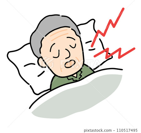 Senior man snoring 110517495