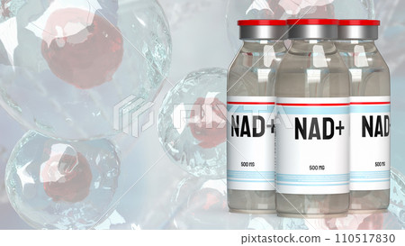 The Nicotinamide adenine dinucleotide (NAD+) for medical or sci concept 3d rendering. 110517830