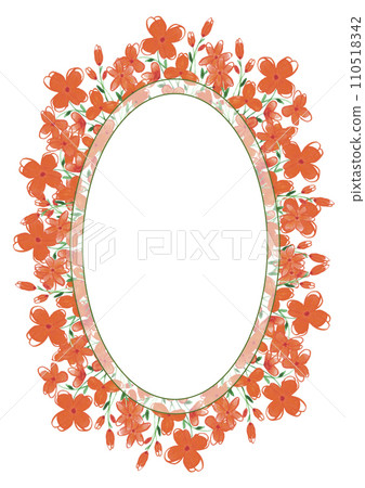 Hand drawn watercolor abstract orange daisy flowers frame border isolated on white background. Can be used for cards, album, poster and other printed products. Hand drawn watercolor abstract orange daisy flowers frame border isolated on white background. Can be used for cards, album, poster and other printed products. 110518342