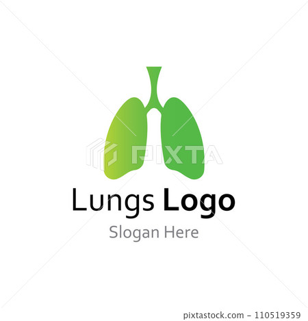 Lungs health and lungs care logo vector design, lungs logo illustration template. Lungs health and lungs care logo vector design, lungs logo illustration template. 110519359