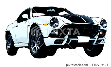 white car illustration 110519521