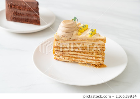 Russian honey cake on plate 110519914