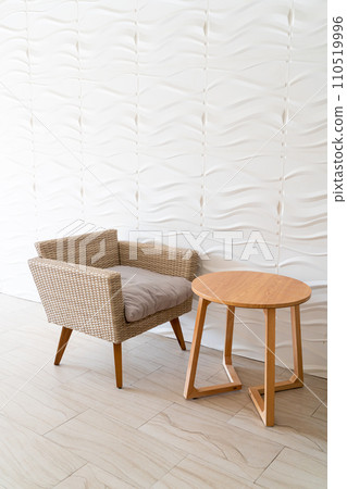 empty wicker sofa with table empty wicker sofa with table 110519996