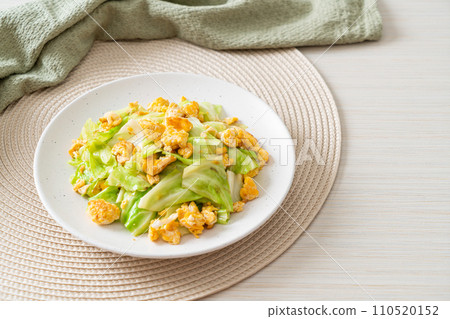 homemade stir-fried cabbage with egg homemade stir-fried cabbage with egg 110520152