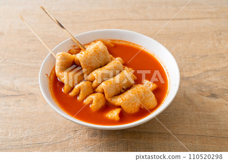 Odeng - Korean fish cake skewer in Korean spicy soup 110520298