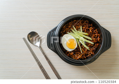 Korean Instant Noodle with Black Bean Sauce (Jajangmyeon or JJajangmyeon) 110520384