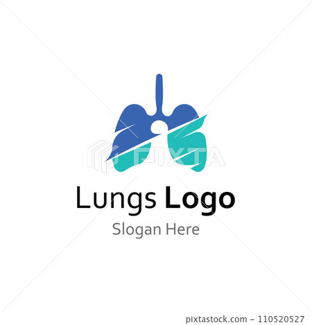 Lungs health and lungs care logo icon vector design illustration template 110520527