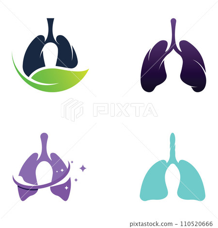 Lungs health and lungs care logo vector design, lungs logo illustration template. Lungs health and lungs care logo vector design, lungs logo illustration template. 110520666