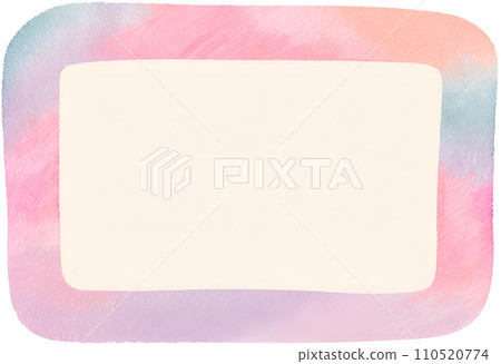 pink frame painted in watercolor 110520774