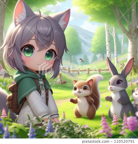 kitten in the forest 110520791