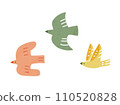 Cute vector illustration of hand-drawn birds flying in the sky 110520828