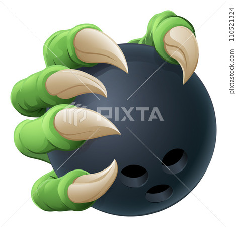 Bowling Ball Claw Cartoon Monster Animal Hand Bowling Ball Claw Cartoon Monster Animal Hand 110521324
