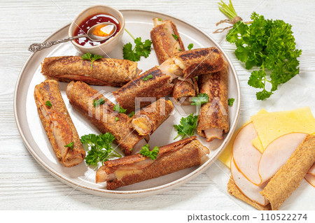 ham and cheese french whole wheat toast roll ups ham and cheese french whole wheat toast roll ups 110522274