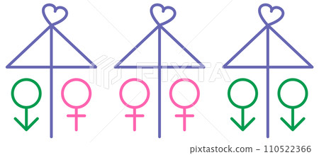 一對相愛的男女情侶互相保護傘的插圖 一對相愛的男女情侶互相保護傘的插圖 110522366