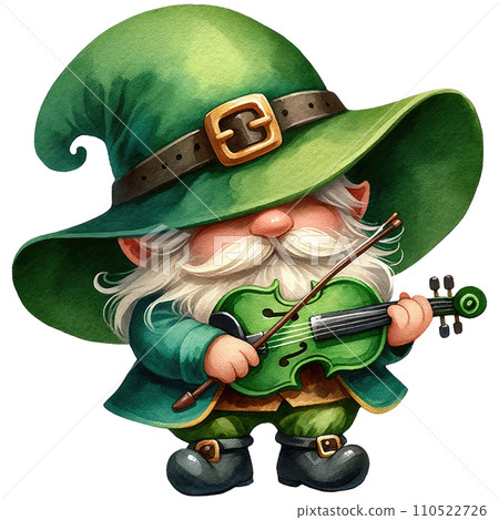 St Patrick Leprechaun Gnome dressed in green 110522726
