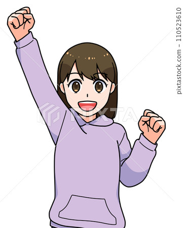 Girl student with guts pose 110523610