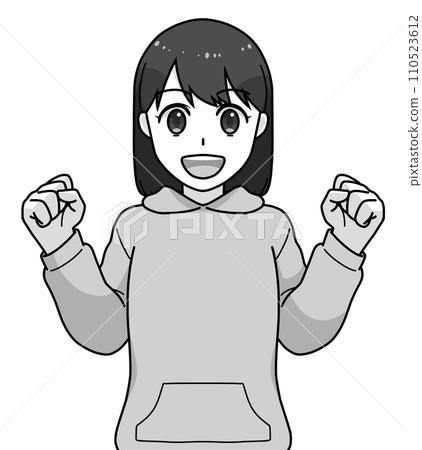 Girl student with guts pose 110523612