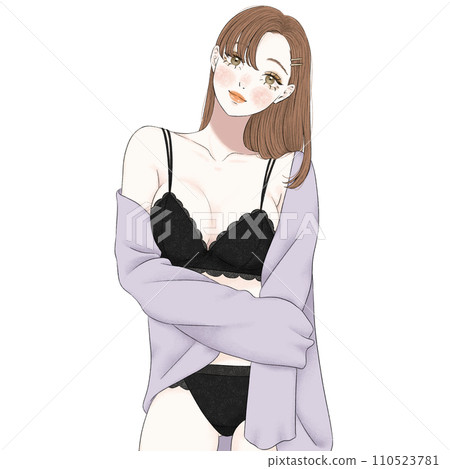 穿內衣的女性 110523781