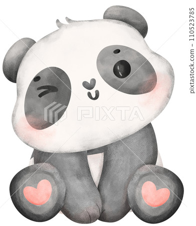 Baby Panda watercolor nursery art Baby Panda watercolor nursery art 110523785