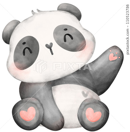 Baby Panda watercolor nursery art Baby Panda watercolor nursery art 110523786