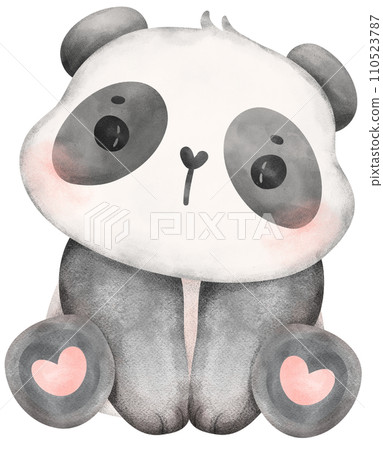 Baby Panda watercolor nursery art Baby Panda watercolor nursery art 110523787