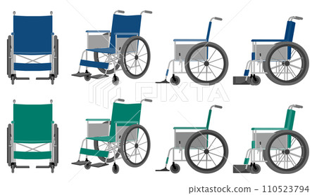 Wheelchair seen from various directions 110523794