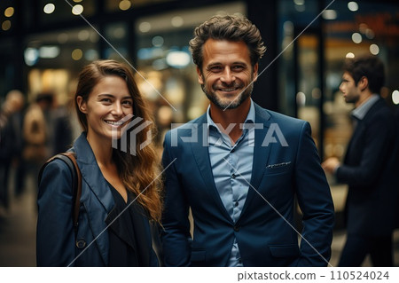 A young group of businessmen rush to a business meeting 110524024