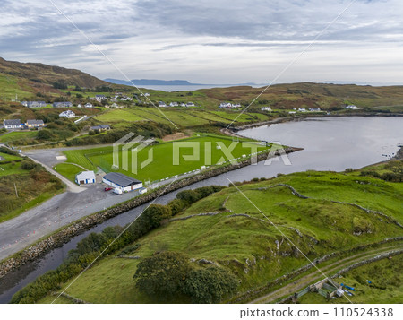 Aerial view of Kilcar in County Donegal - Ireland Aerial view of Kilcar in County Donegal - Ireland 110524338