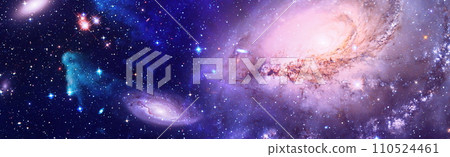 Nebula and open cluster of stars in the universe. Abstract astronomical galaxy. Elements of this image furnished by NASA. 110524461