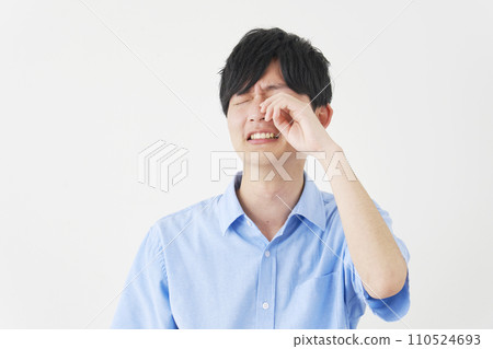 Crying man white background 110524693