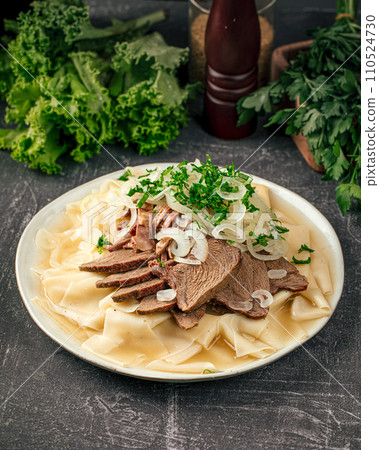 Kazakh national dish beshbarmak 110524730