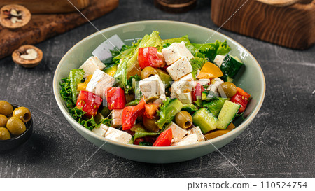 Portion of fresh greek salad 110524754