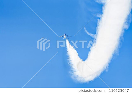 Blue Impulse from Matsushima Air Base flying in the blue sky Higashi Matsushima City, Miyagi Prefecture 110525047