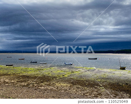 Evening In the port in Findhorn before storm 110525049