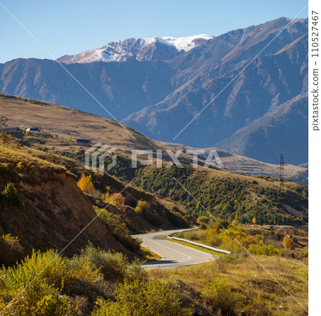 Winding road in the mountains 110527467