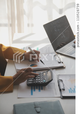 .Team of business people working together in the meeting room office, teamwork background charts and graphs banner, double exposure successful teamwork,business planning concept. .Team of business people working together in the meeting room office, teamwork background charts and graphs banner, double exposure successful teamwork,business planning concept. 110528739