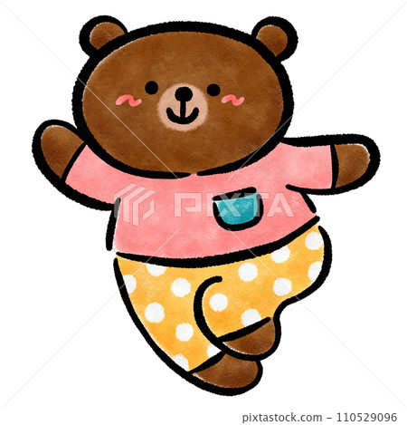 可愛的熊人物手繪插畫素材 可愛的熊人物手繪插畫素材 110529096