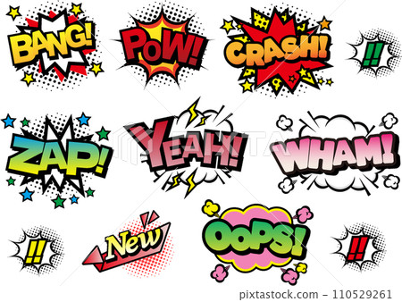 American comic style character icon set American comic style character icon set 110529261